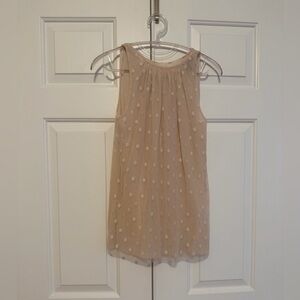 Sweet Pea Cream/Beige Mesh Top Size Medium